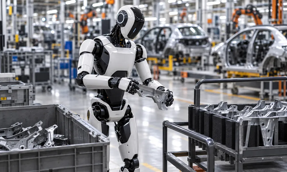 Robot en una fábrica